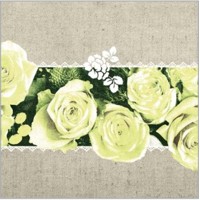 LOVELY ROSES gelb 40x40 Linclass, Mank