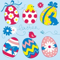  EASTER EGGS CELLECTION blue, Ambiente