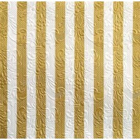 ELEGANCE STRIPES gold-white 33x33, Ambiente