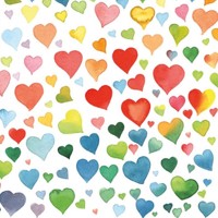 COLOURFUL HEARTS MIX 33x33, Ambiente