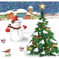 SNOWMAN WITH XMAS TREE