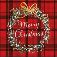  CHRISTMAS PLAID red, Ambiente