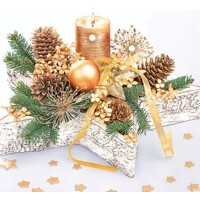 GOLDEN DECOR ON WOODEN STAR, Maki