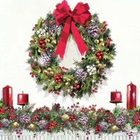 BOW ON WREATH 25x25, Ambiente