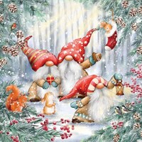  GNOMES IN SNOWY FOREST, Ambiente