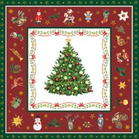 CHRISTMAS EVERGREEN red , Ambiente