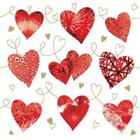 TEN HEARTS servítky kusové, Ambiente