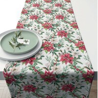 Table runner 40x150 cm Christmas florals