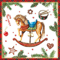 CLASSIC ROCKING HORSE white 25x25, Ambiente