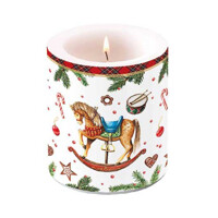 CLASSIC ROCKING HORSE white Candle, Ambiente