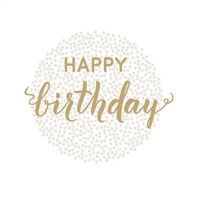 BIRTHDAY DOTS gold 33x33, Ambiente