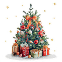 DECORATED CHRISTMAS TREE 25x25, Ambiente