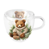 Double-walled glass 0.2 L Cuddle bear