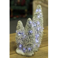 Zasnežené vianočné stromčeky LED 18cm