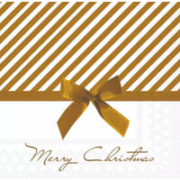 CHRISTMAS BOW gold 33x33, Ambiente