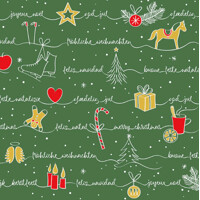 RAVIN green red-gold 40x40 Linclass, Mank