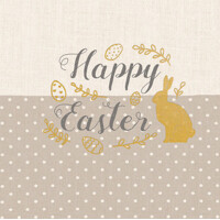 EMBROIDERY EASTER taupe 33x33, Ambiente