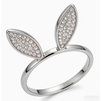 Prsteň na servítok - zajačie ušká strieborné