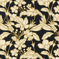 BEAUTIFUL FLORAL PATTERN black 40x40/50 Airlaid, PAW