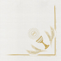 MY FIRST KOMMUNION gold 40x40/50 Airlaid, Paw