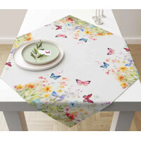 BUTTERFLIES IN FIELD white 90x90, Ambiente