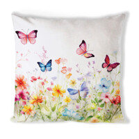 BUTTERFLIES IN FIELD white 40x40, Ambiente