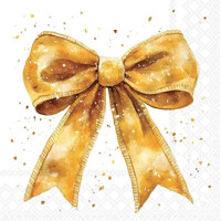 FANCY BOW gold/white 33x33, Ambiente