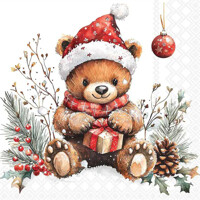TEDDY´S GIFT white 33x33 servítky, Ambiente