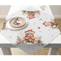 TEDDY´S GIFT white 40x15 - vianočný obrus, Ambiente