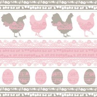 Easter Silhouette pink/taupe, Ambiente
