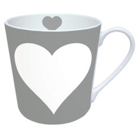 Pohár Heart grey 0,3