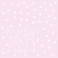 RABBITS  rosa 40x40/12 ks Linclass, MANK Sovie Home