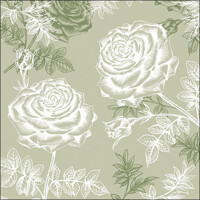 servítky ETCHING ROSES green, Ambiente
