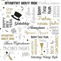 Silvestrovské servítky BONNE ANNÉE  40x40 Linclass, SOVIE HORECA