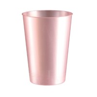 POHÁR 230 ml/10 ks plast, ružová perleť, Mank