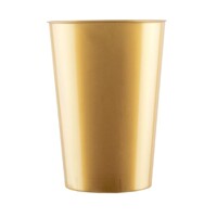 POHÁR 230 ml/10 ks plast, zlatý, Mank