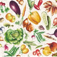 Servítky kusové VEGETABLES, Ambiente