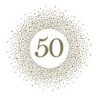  50th BIRTHDAY gold + pearl effect, Maki
