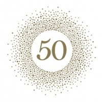 50th BIRTHDAY gold + pearl effect, Maki