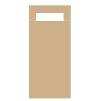 POCKET-NAPKINS naturbraun  20x8,5 /100 papier, MANK