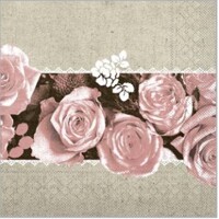 LOVELY ROSES rosa  33x33, Mank