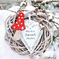 Vianočné servítky 25x25 HOME SWEET HOME, Ambiente