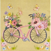 BICYCLE FULL OF FLOWERS ON KRAFT, Maki