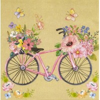 BICYCLE FULL OF FLOWERS ON KRAFT, Maki