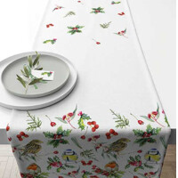 Table runner 40x150 cm Birds in winter, Ambiente