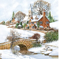 SNOWY WINTER VIEW 33x33, Maki