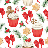 CHRISTMAS SWEETS red 33x33, Ambiente