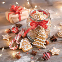 CHRISTMAS COOKIES JAR 25x25, Ambiente