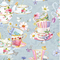TEA CUPS blue 33x33, Ambiente