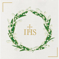 WHITE FLOWERS 40x40/50 Airlaid, Paw